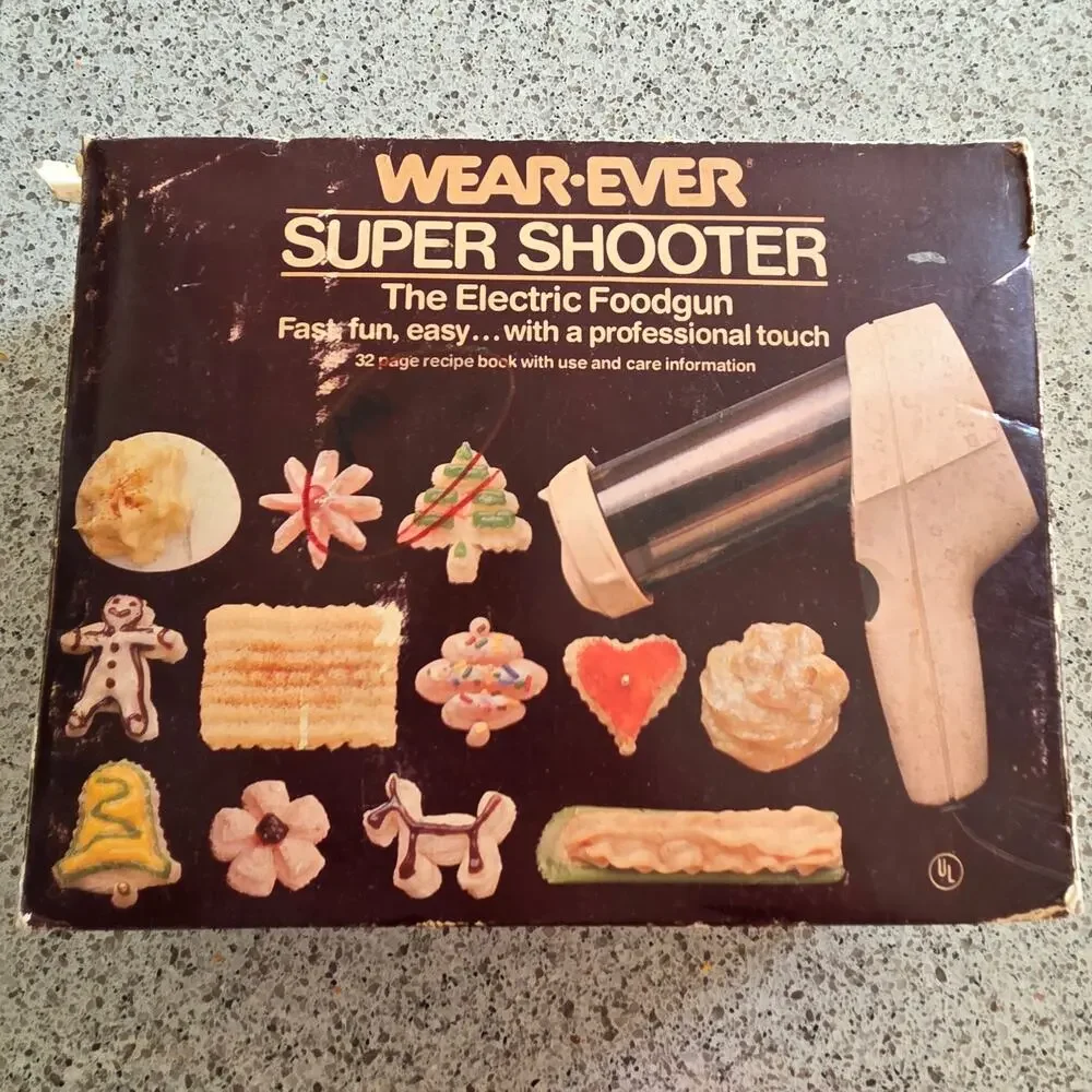 VTG Wear-Ever Super Shooter 70123 Electric Foodgun Cookie Press, 1 missing disc